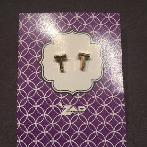 Letter “T” earrings